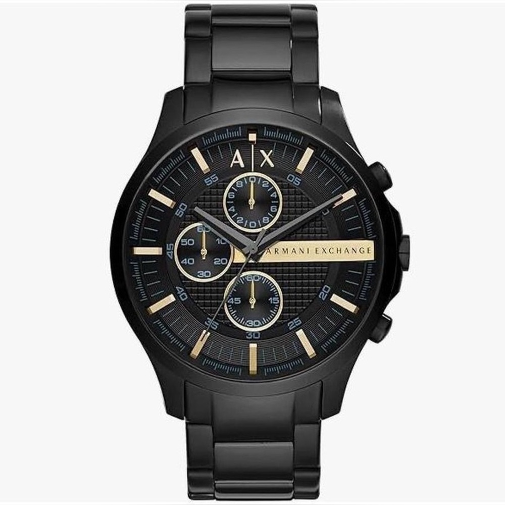 Armani Exchange Black and Gold Men's Watch